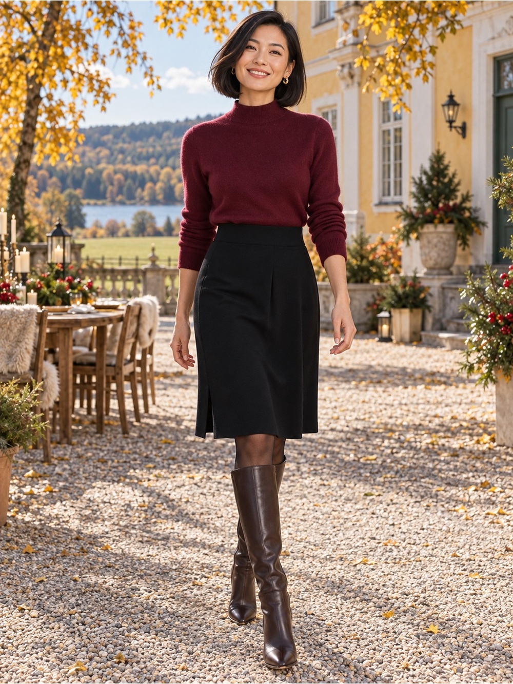 🖤 Dana Buchman Black Pull-On Pencil Skirt  🖤